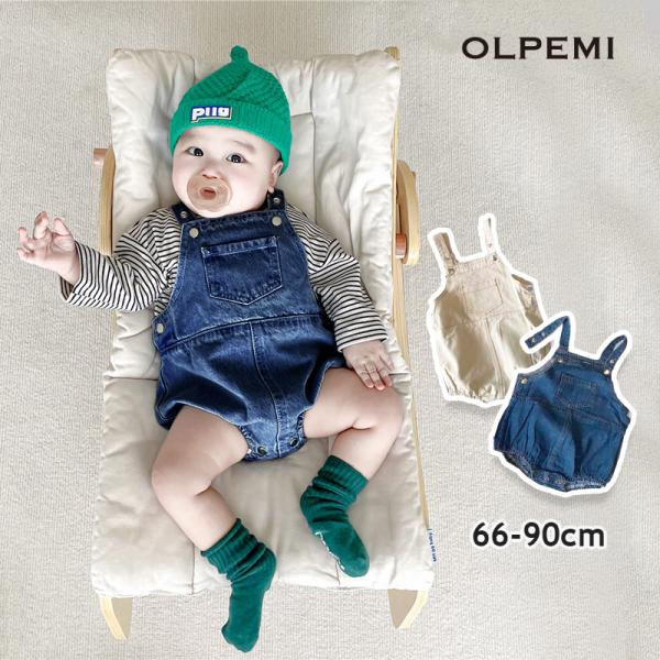 韓国 ベビー服 サロペット 赤ちゃん デニム 女の子 男の子 新生児