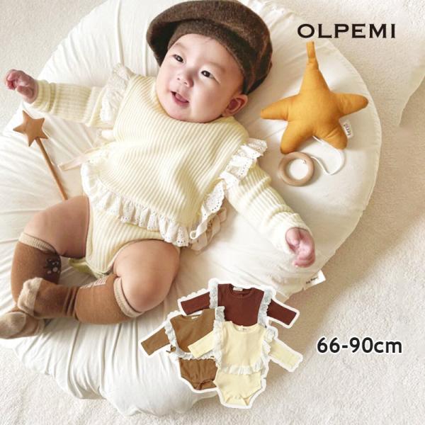 韓国ベビー服　ロンパース　淡色コーデ olpemi_333