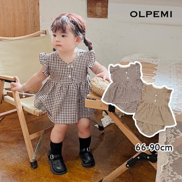 ワンピースにもみえるトップスとショートパンツがセットアップに☆*。袖のフリルとふわっとしたシルエットがガーリーでとても可愛いトップス♪パンツは総ゴムで窮屈感なく着脱楽ちん！！薄手のサラッとした生地なので暑い日も着心地の良い１枚です。【商品名...