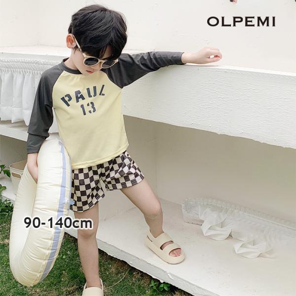 ラッシュガード・スイムパンツ・帽子の3点セット♪ラグランデザインの長袖ラッシュガードにブロックチェックがおしゃれな水着セット。落ち着いたくすみカラーがオシャレ度をアップ♪UVケアもしっかりできて夏を楽しめます。※こちらはインナーパンツの着用...