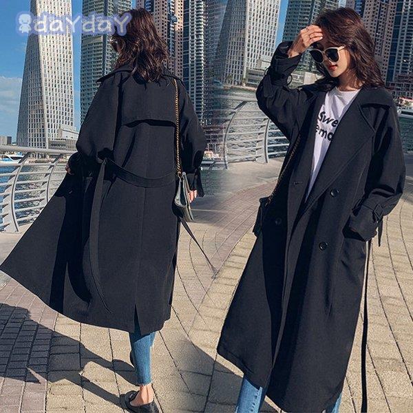 TODAYFUL 黒 トレンチコート ロング丈