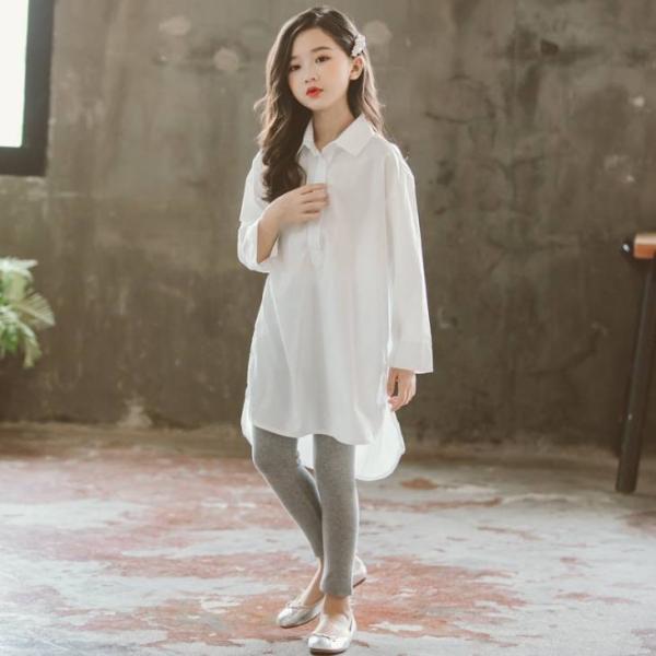 キッズ シャツ ブラウス 長袖 無地 ロング丈 シャツワンピース シャツワンピ ガールズ 子供服 女児 女の子 1cm 130cm 140cm 150cm 160cm こども服 子ども服 Buyee Buyee 일본 통신 판매 상품 옥션의 대리 입찰 대리 구매 서비스