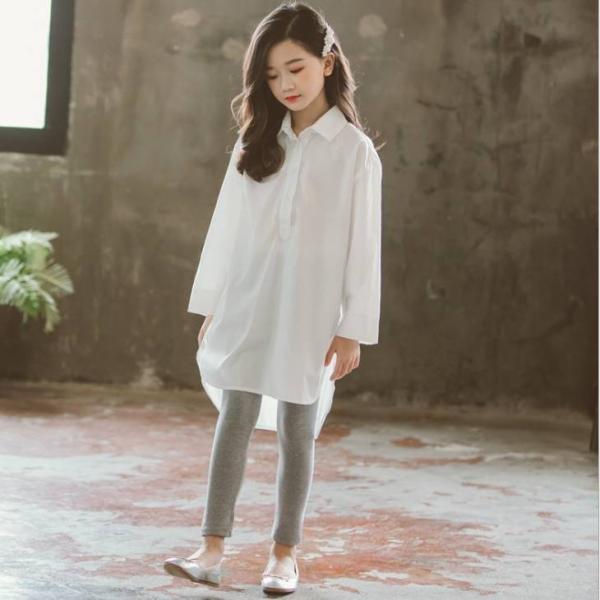 キッズ シャツ ブラウス 長袖 無地 ロング丈 シャツワンピース シャツワンピ ガールズ 子供服 女児 女の子 1cm 130cm 140cm 150cm 160cm こども服 子ども服 Buyee Buyee 일본 통신 판매 상품 옥션의 대리 입찰 대리 구매 서비스