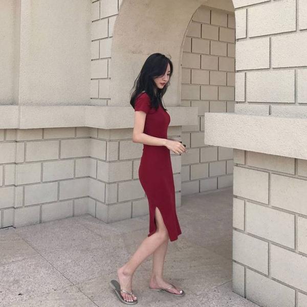 バックシャンワンピース バックシャン 背中あき ワンピース ワンピ 半袖 タイトワンピ ゆったり レディースファッション かわいい カジュアル 大人女子 ママフ Buyee 日本代购平台 产品购物网站大全 Buyee一站式代购 Bot Online