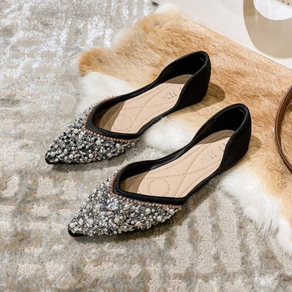 フラット パンプス レディースシューズ ビジューの人気商品 通販 価格比較 価格 Com