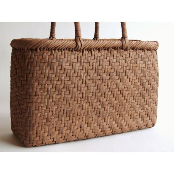 純国産 山形県大井沢 山葡萄かごバッグ 網代編み 横長 中 友之さん作 Prettyfunnyballoons Com