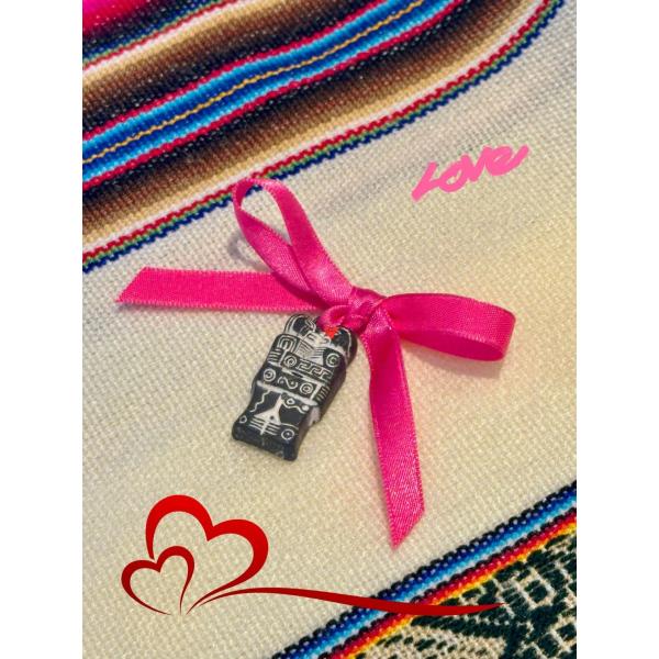 アンデスラブ ribbon リボン エケコ人形用 小物 恋愛 夫婦円満 モチーフ ボリビア 民芸品 陶器製 全長約2.5cm