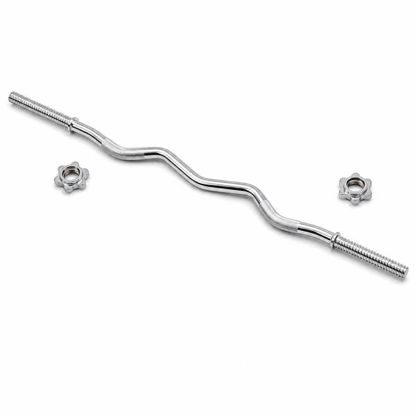 Wバーベルシャフト 120cm 約5.5kg 筋トレ用 EZバー トレーニング