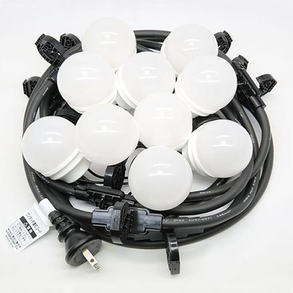 LED電球付 提灯用電気コード 10灯 50cm間隔 全長5m : お祭り LED電球付 提灯用電気コード 10灯 50cm間隔 全長5m : お祭り