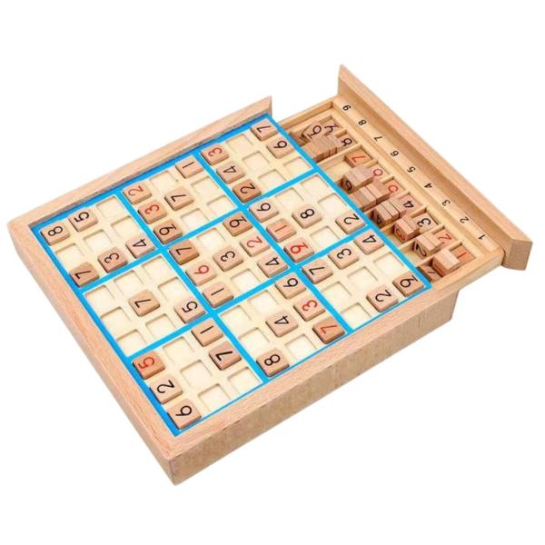 ナンプレ ボードゲーム 木製 数独 ナンプレボード 数字 パズル 脳トレ 小学生 高齢者 知育玩具 1個