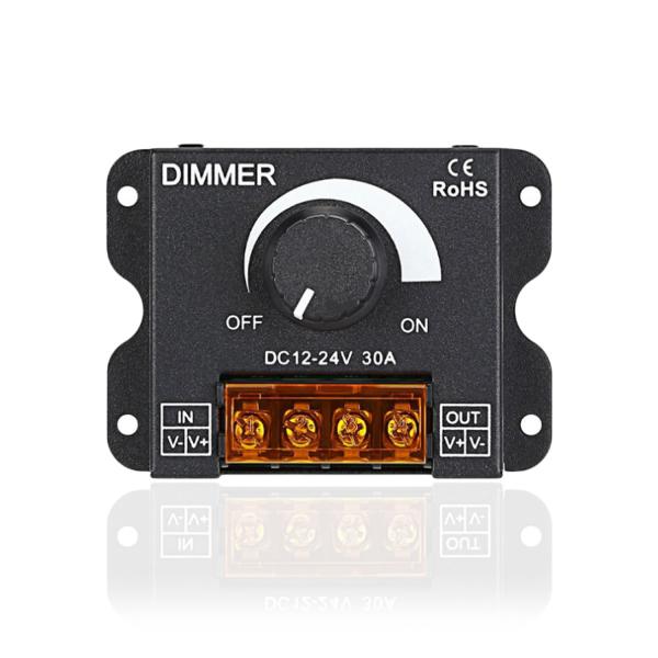 LEDダウンライト4個セットと調光スイッチ 調光器 12v 24v led スイッチ 調光 コントローラー ボリューム式