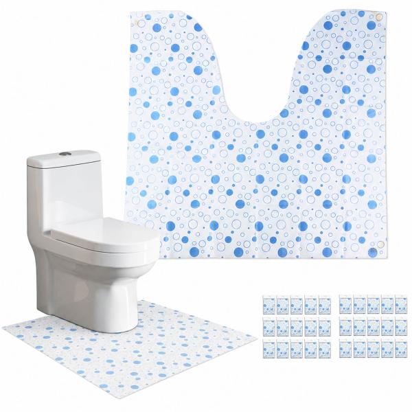 使い捨て トイレマット 吸水 【面倒な床掃除をゼロに】 ズレ防止テープ 使い切り 大容量 業務用 個包装 30枚