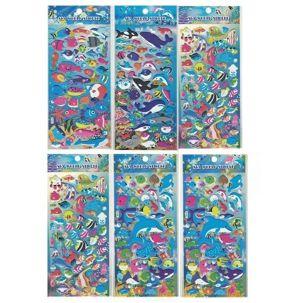 【商品名】水族館のお友達シール【25個セット】【商品サイズ】パッケージ：有本体サイズ：H195×Ｗ95mm【色】全6柄アソート。色・柄の指定は出来ません。【注意事項】こちらの商品は業務用商材の為、不良品が出たとしても返品・交換・返金は一切出...