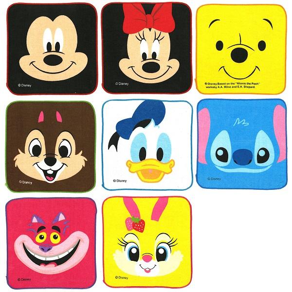 ディズニー顔柄ミニタオル 24個セット 景品 子供 ディズニー ミッキー