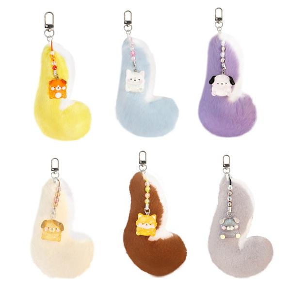 【商品名】ぽちゃちゃワンちゃんしっぽキーホルダー【12個】【商品サイズ】全長約H170mm(ナスカン込み)【色】6種アソート。写真を参考にして下さい。色・柄指定不可。【注意事項】こちらの商品は業務用商材の為、不良品が出たとしても返品・交換・...