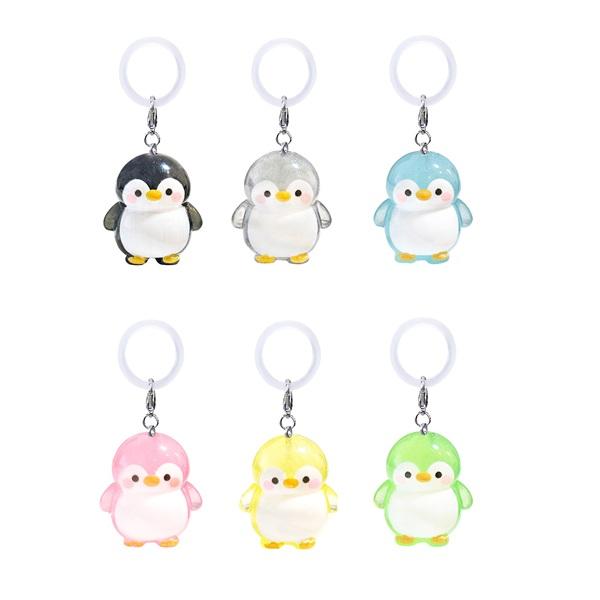 カラフルペンギンワンポイントチャーム 24個セット　景品 縁日 お祭り 夏祭り 景品玩具 おもちゃ 知育玩具 知育 ランチ景品 お子様ランチ イベント