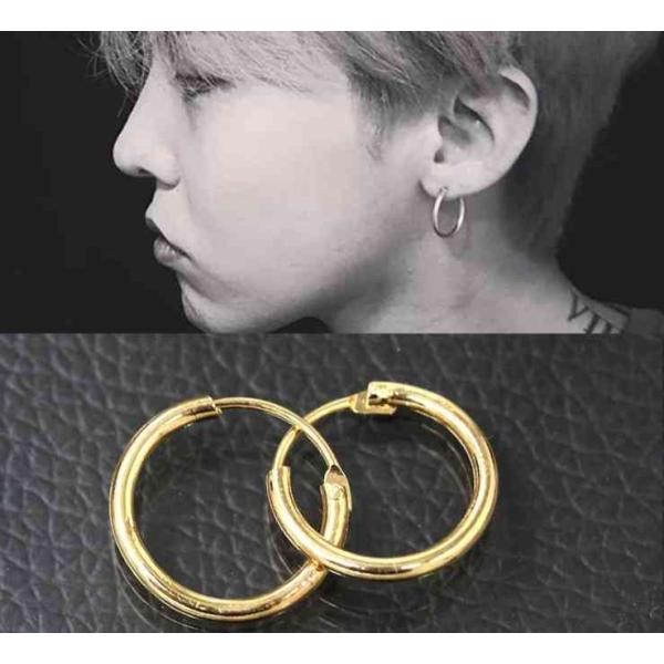 シンプルなデザインで大人気 リングフープ ピアス ゴールド 両耳1mm 三代目jsb Exile ジヨン着用風 Vhab028 おめで堂 通販 Yahoo ショッピング