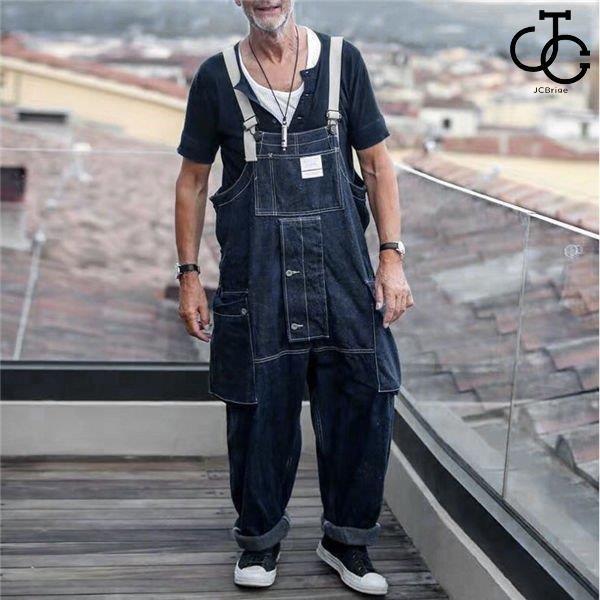 すずらん オーバーオールメンズ デニム つなぎ ジーパン