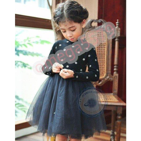 子供ドレス フォマール 水玉 長袖チュールワンピース ジュニアドレス 女の子ドレス ベビードレス 七五三 結婚式 ピアノ発表会 新年会 秋冬 黒 90 140 Zy42 Abxk502 Jcbrigeストア 通販 Yahoo ショッピング