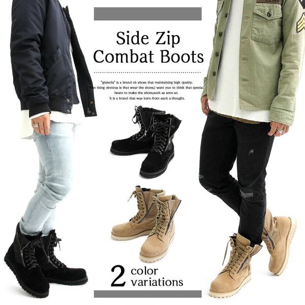サイドジップコンバットブーツ シューズ メンズ ブーツ Bitter ビター