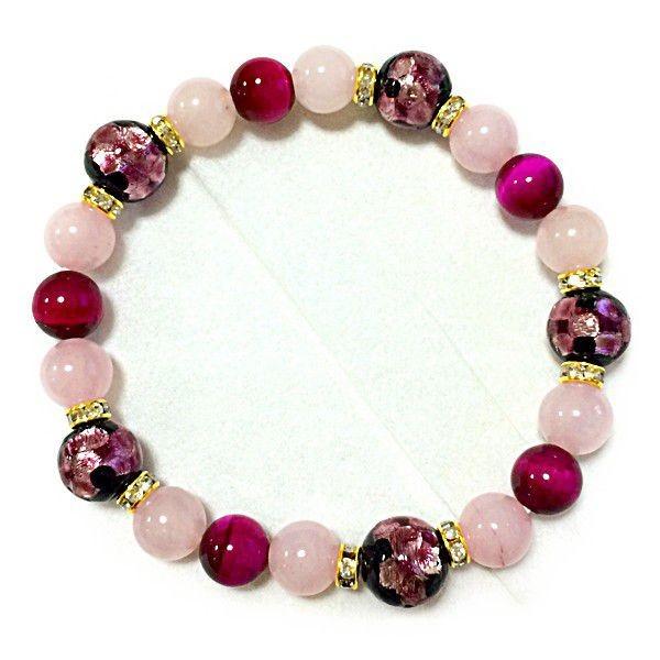 ほたる玉ブレスレット ピンクほたる ローズクォーツ ピンクタイガーアイ サイズ14cm 16cm ほたる石 ほたるガラス ほたる玉 ホタルガラス ホタル石 Hotal 037 沖縄のギフトショップ Mi Ja 通販 Yahoo ショッピング