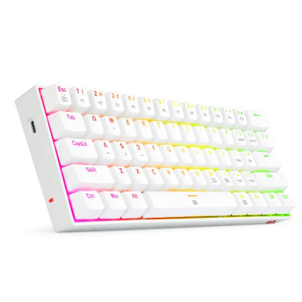 REDRAGON K630W-RGB 英語配列 61キー メカニカルキーボード 海外版 ゲーミング テンキーレス メカニカル