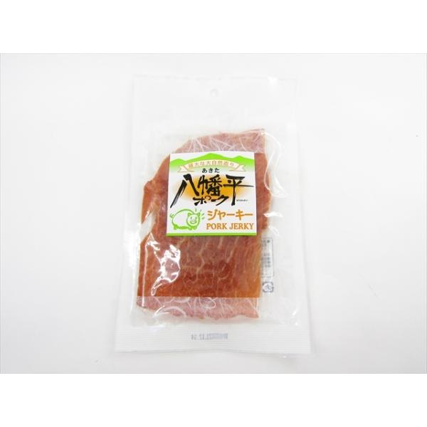 山麓で肥育された八幡平ポークのもも肉を原料に使用し、うすくち醤油で味付けしました。名称/乾燥食肉製品原材料名/豚もも肉（秋田県産）、醤油、還元水飴、砂糖、酵母エキス、食塩／調味料（アミノ酸等）、酸化防止剤（V.C、V.E）、香辛料抽出物、発...