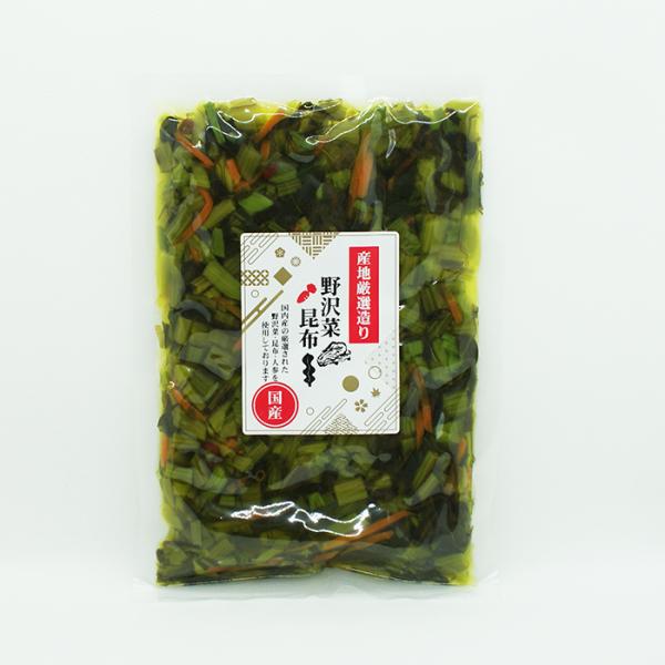 （送料込）国産野沢菜昆布×6袋（信州長野のお土産 お漬物 野沢菜漬け物 つけもの 醤油漬け 野沢菜こんぶ）