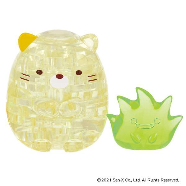 クリスタルパズル　すみっコぐらし ねこ＆ざっそう　１８ピース　ビバリー　立体パズル　３Dパズル　インテリア