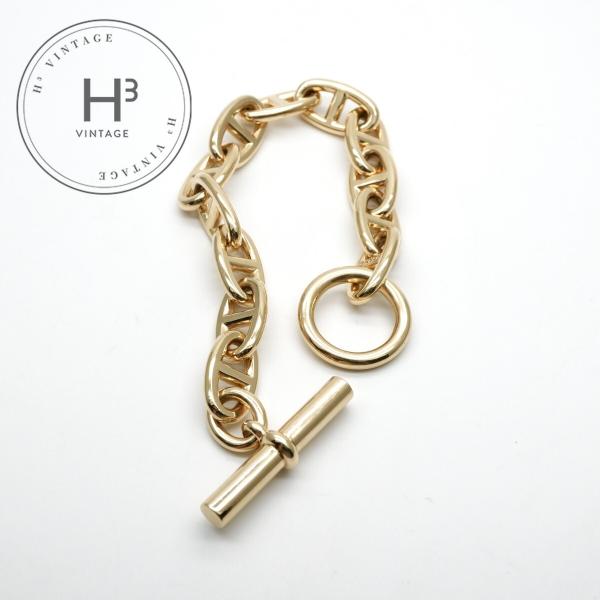 HERMES　バングル　ユニ　ゴールド　美品　70 21㌢ クリーム色？ HERMES バングル ユニ ゴールド 美品 70 21㌢ クリーム色