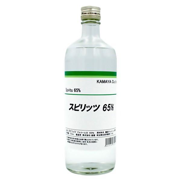 釜屋 KAMAYA スピリッツ 65% 700ml 瓶　12本セットカクテル、サワーベースにも。※高濃度アルコールですので引火にはお気を付け下さい。※本商品は、一般的な消毒液と同等のアルコール分を含んでおりますが、消毒や除菌を目的に製造され...