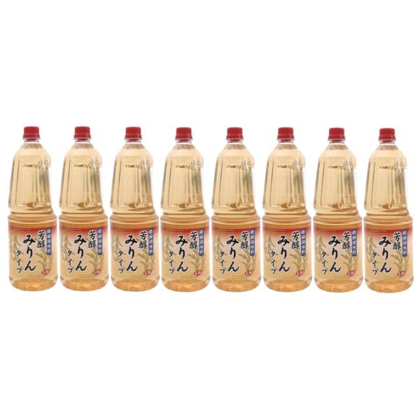 富永貿易 醗酵調味料 芳醇みりんタイプ 1.8Ｌペット×8本入米や米麹を醗酵させ、アルコール等を加えることでみりん風味に調整された醗酵調味料です。肉や魚の生臭さを消すというアルコールの調理効果が期待でき、食材の持ち味を引き出し料理に上品な甘...