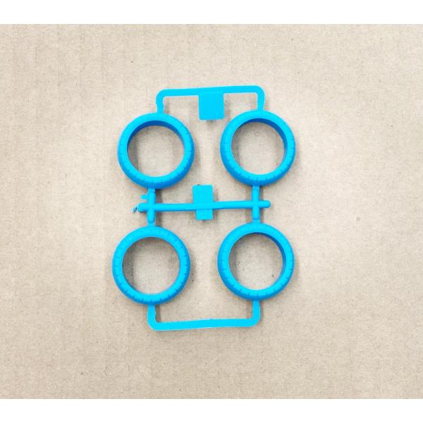 ミニ四駆 大径ナローバレルタイヤ ライトブルー ばら売り