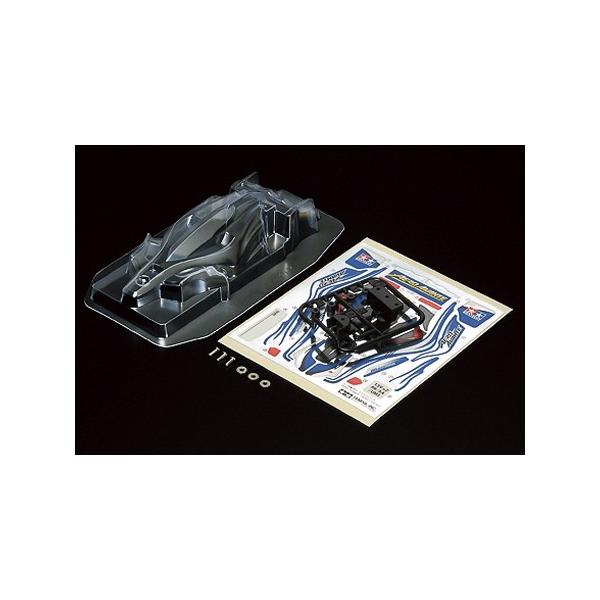 ●レースで人気のエアロアバンテのクリヤーボディです。 ●軽量で強度の高いポリカーボネート製ボディはマシンの低重心化にも効果的。 ●ステッカーやボディマウント部品もセットしました。