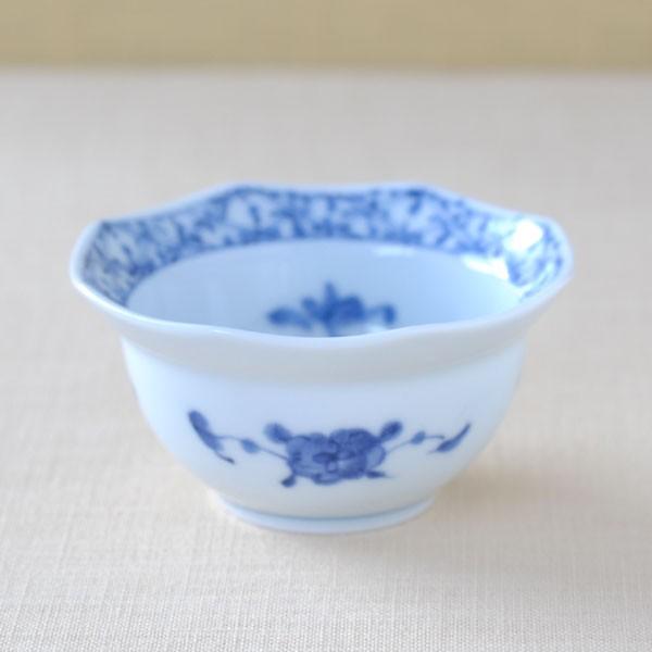 格子花紋 八角珍味鉢 藍凛堂 / 食器 珍味鉢 豆鉢 つまみ鉢 一品鉢 八角形 染付 美濃焼
