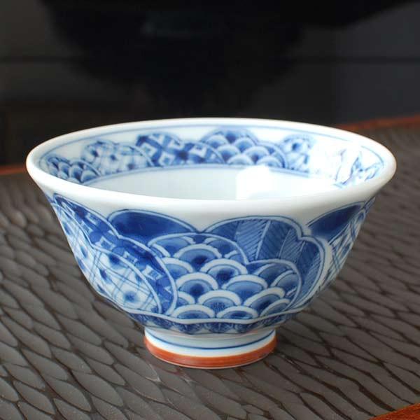 祥瑞 ソギ茶碗 / 藍凛堂 食器 中平 ご飯茶碗 飯碗 染付 美濃焼