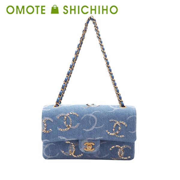 シャネル CHANEL ショルダーバッグ スパンコール ココマーク 未使用品 CHANEL（シャネル） ココマーク Wフラップ チェーン ショルダー バッグ