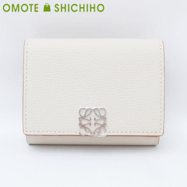 LOEWE ロエベ アナグラム トライフォールド ウォレット ペブル