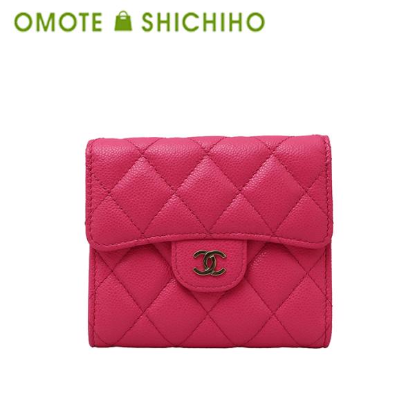CHANEL シャネル クラシック スモール フラップ ウォレット キャビア  