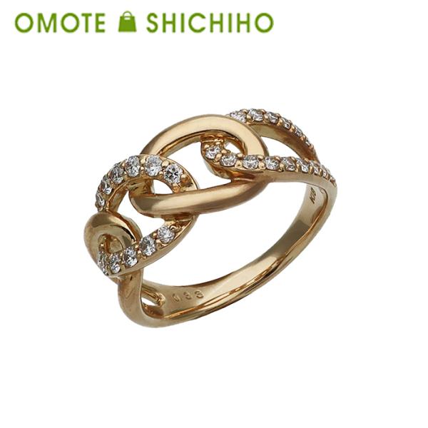 K18 ダイヤモンド リング 指輪 #11 11号 750 18金 YG イエローゴールド