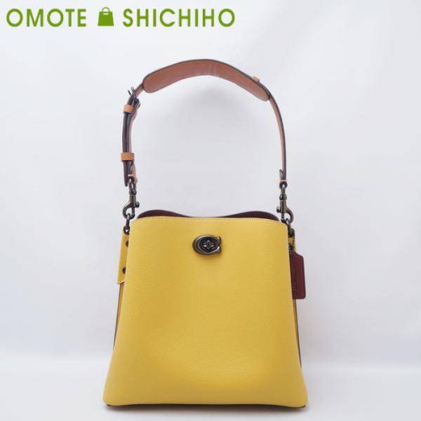 COACH コーチ カラーブロック ウィロウ 2way バケットバッグ