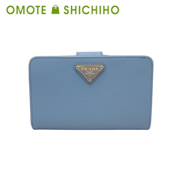 PRADA（プラダ） トライアングル ロゴ L字 二つ折り コンパクト 財布