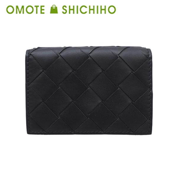 BOTTEGA VENETA ブラック三つ折り財布 ボッテガ 財布 メンズ 三つ折り