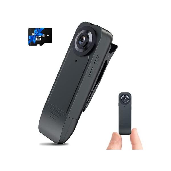 Brathird Mini Body Camera 32GB Mini Spy Nanny Cam 1080P Hidden Body Camera with Night Vision 4H Auto overwrite 1000mA