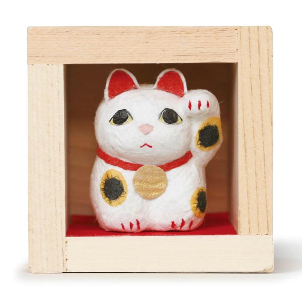 お正月飾り 置物 おしゃれ 福ます 招き猫 和紙 縁起物 和雑貨 日本製 リビング 玄関 インテリア ギフト 御年賀 めでたや