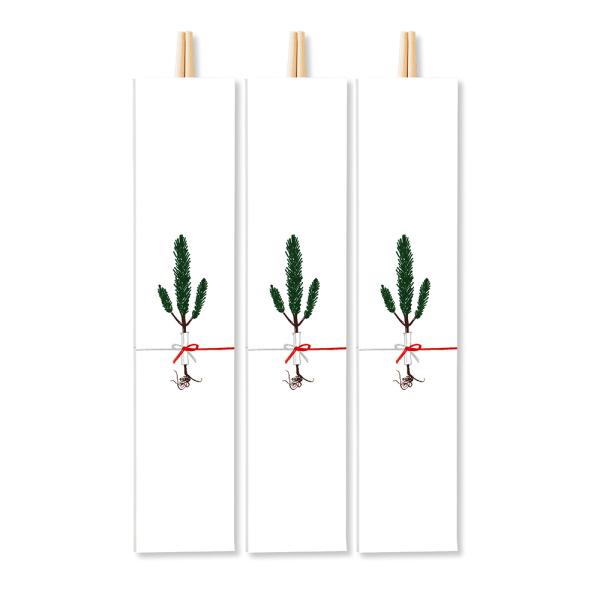 祝箸 シンプル 和紙 縁起物 祝い松 箸包み 3膳入 国産 檜 日本製/クロネコゆうパケット対応