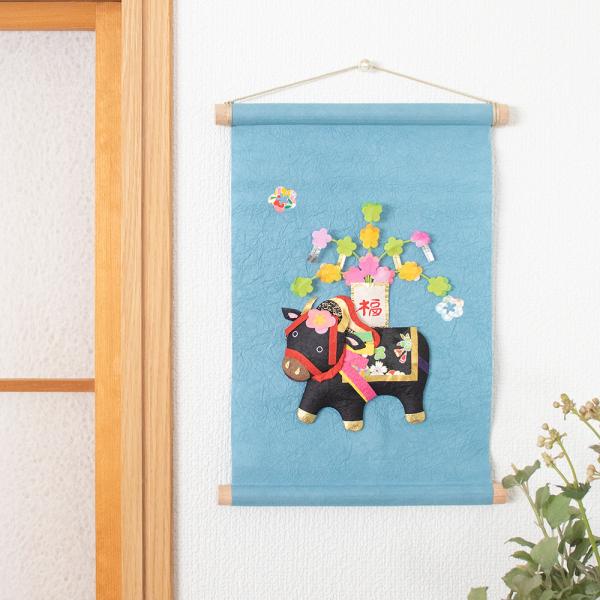 【ラブリー様】お正月飾りの押絵タペストリー⑤  壁掛け ラブリー様】お正月飾りの押絵タペストリー⑤ 壁掛け