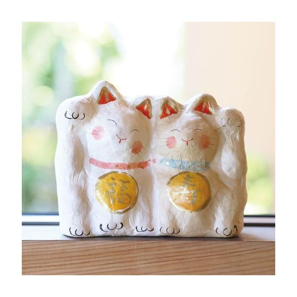 めでたや まねき猫 置物 おしゃれ 和紙 開運 縁起物 和雑貨 玄関