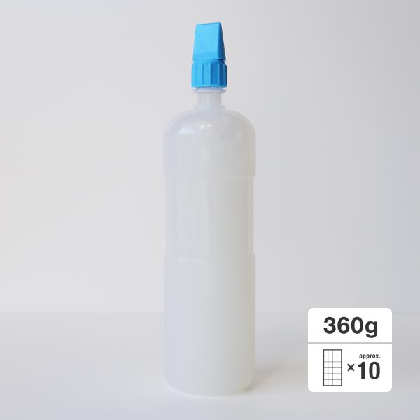 のりの先にガイドが付いており、障子の「さん」にガイドをあてて、しぼりながら引いてのり付けできます。ハケが無くても手を汚さずに糊付けできる便利アイテムです。たっぷり入った徳用サイズで、障子戸約10枚分貼ることができます。◎成分：小麦でんぷん、...