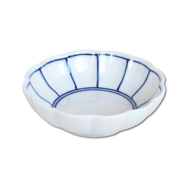 小鉢 和食器 おしゃれ 有田焼 染付ふちどり線 菊割 小付